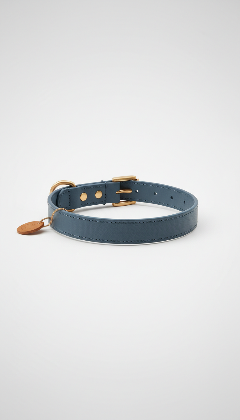 Slate Blue Designer Dog Collar