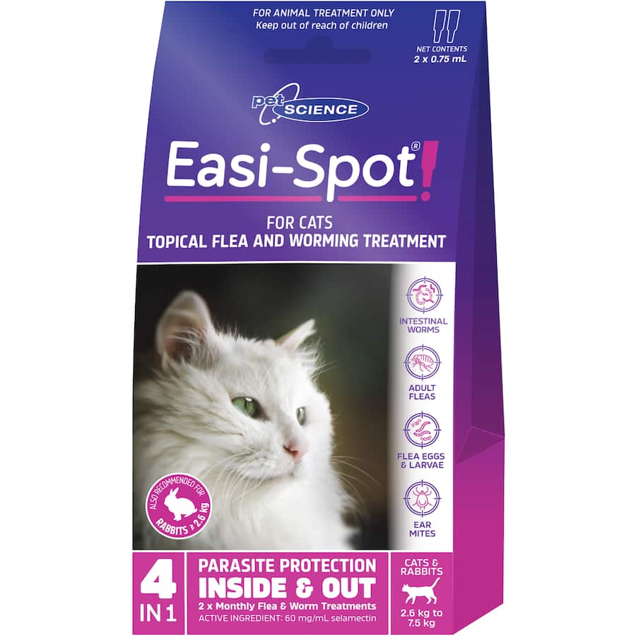 Easi-Spot For Cats 2.6kg to 7.5kg Packet Of 2