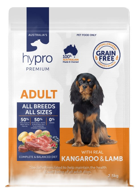 Hypro Premium Grain Free Adult Kangaroo & Lamb 2.5kg